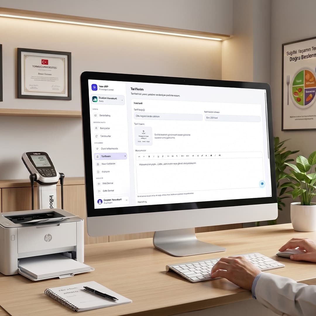 Diyetisyen panel ekran görüntüsü